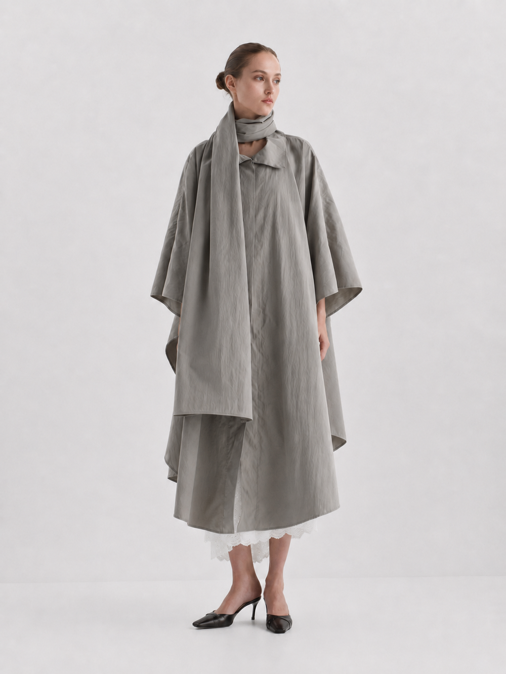 Oversized Cape Trench Coat