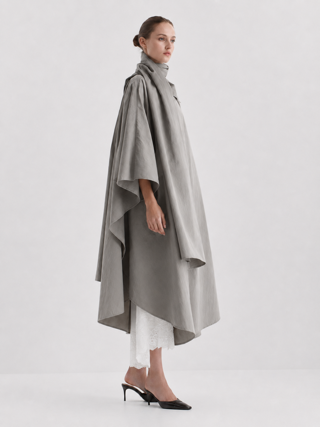 Oversized Cape Trench Coat