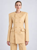 Structured Double Breasted Blazer Jacket