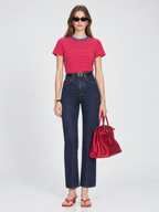 High Waist Straight Leg Denim Jeans
