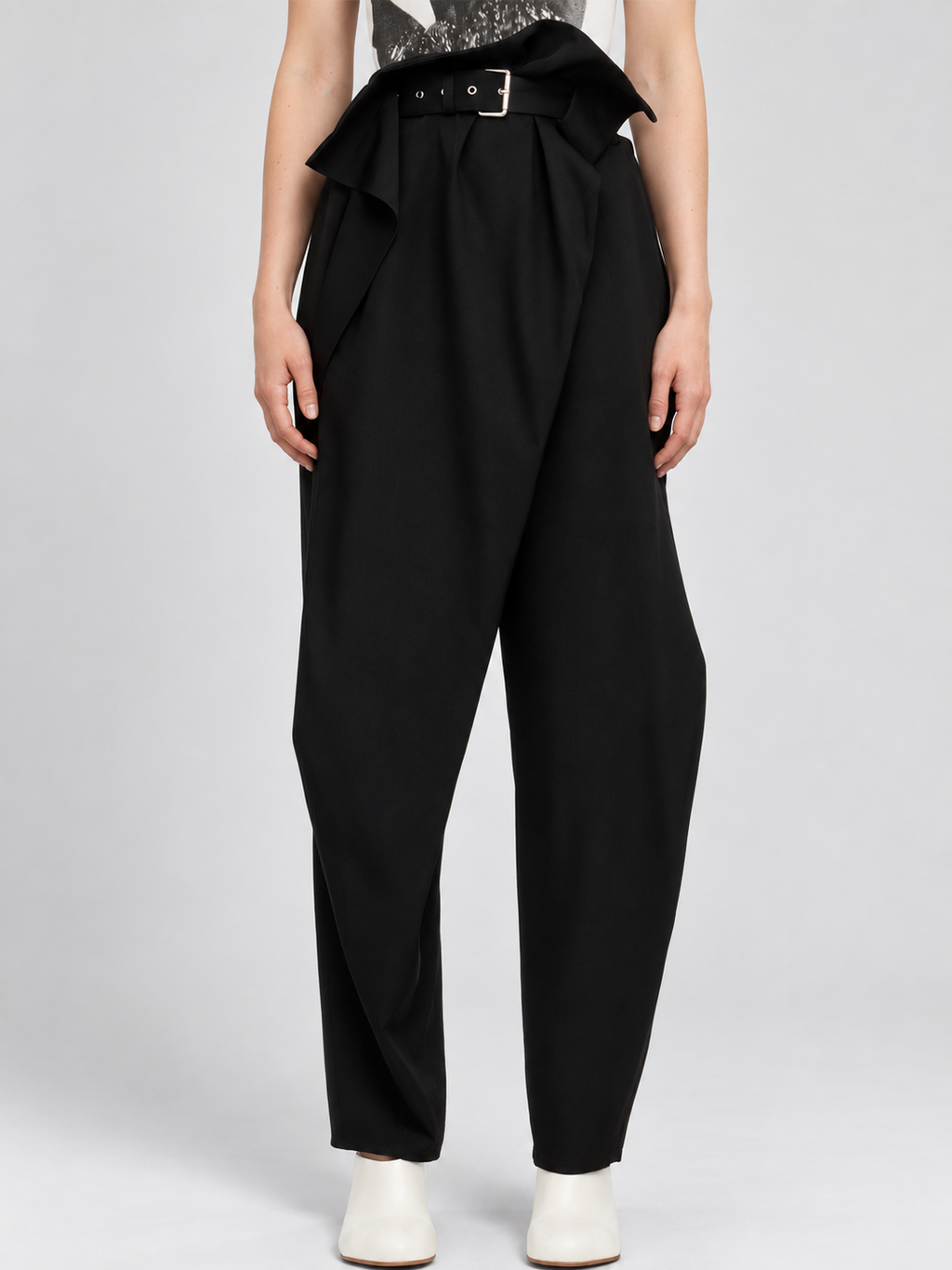 Belted Wide Leg Pants