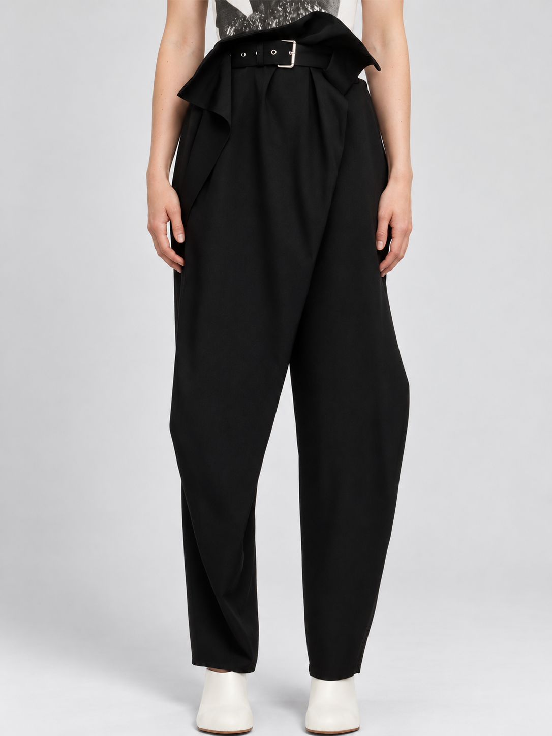 Belted Wide Leg Pants