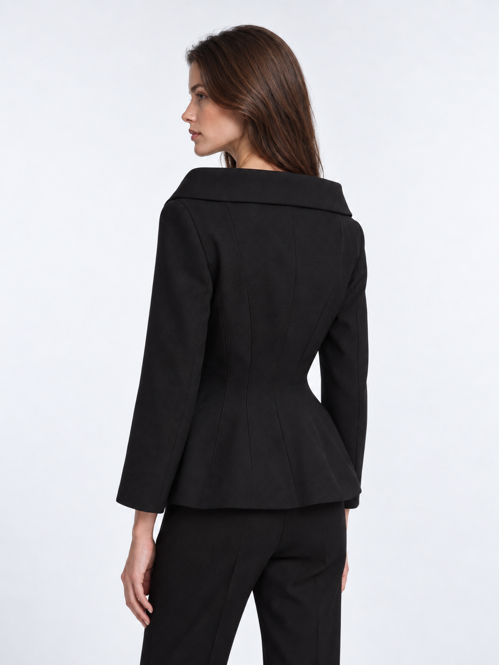 Ruffle Waist Blazer
