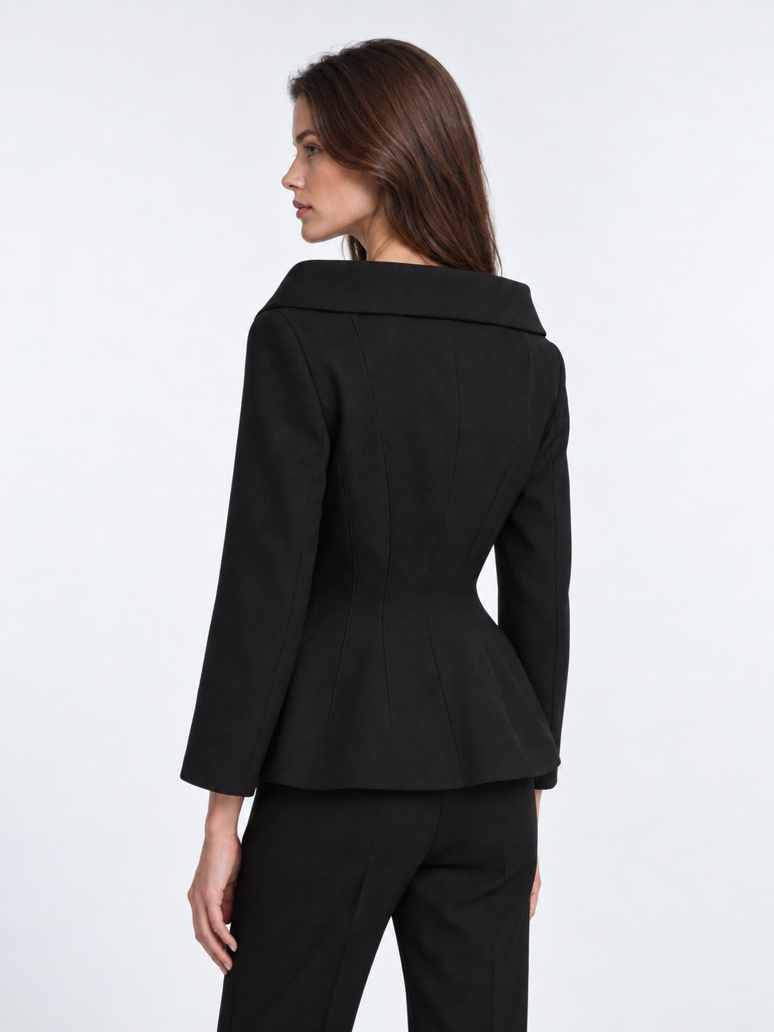 Ruffle Waist Blazer