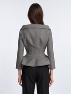 Ruffle Waist Blazer