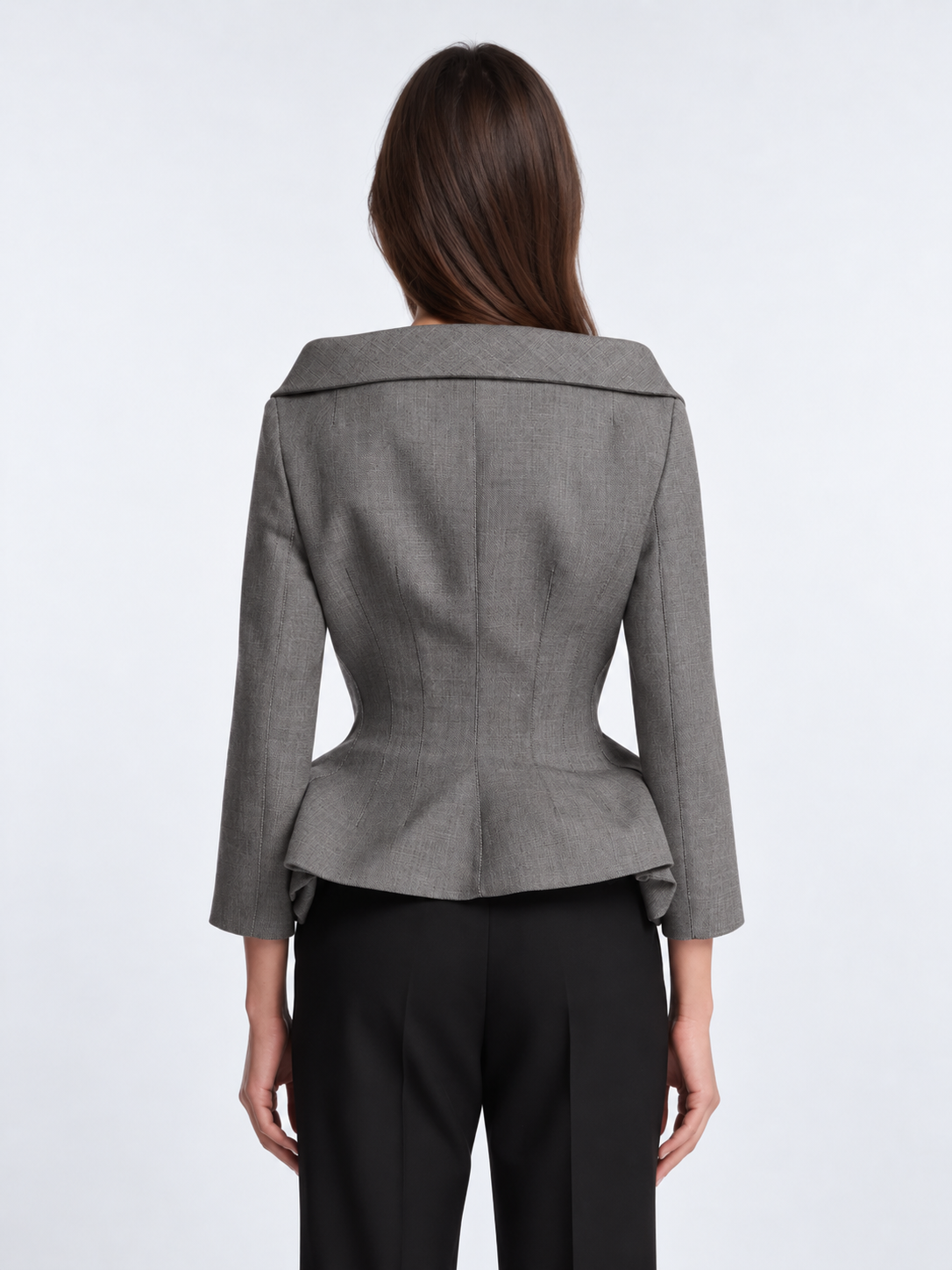 Ruffle Waist Blazer