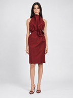 High-Waist Rosette Pencil Skirt