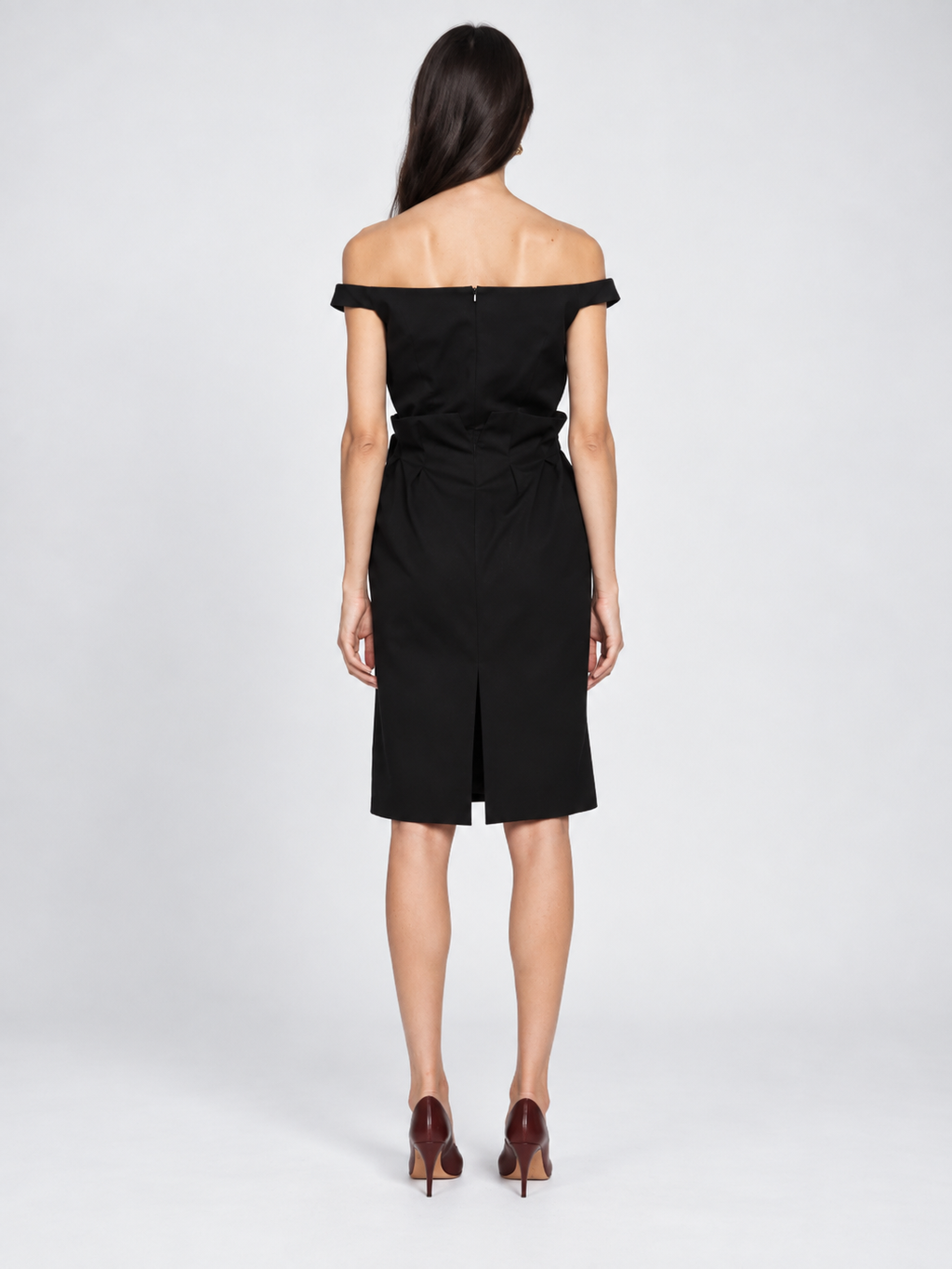 High-Waist Rosette Pencil Skirt