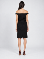 High-Waist Rosette Pencil Skirt