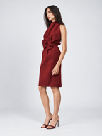 High-Waist Rosette Pencil Skirt